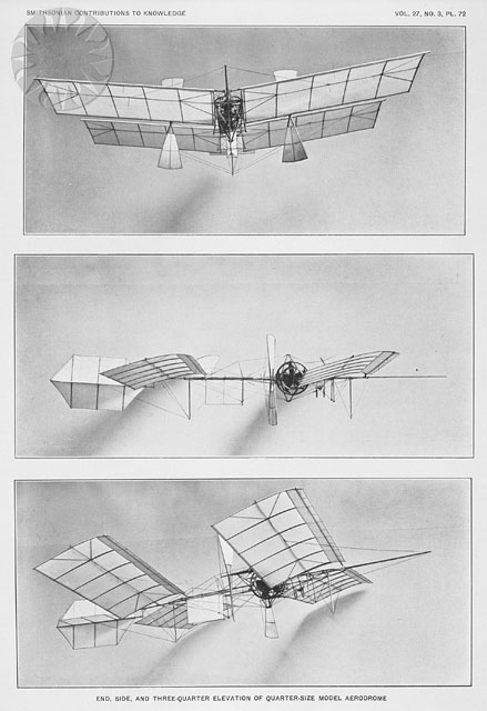 three drawings of some kind of biplane in flight