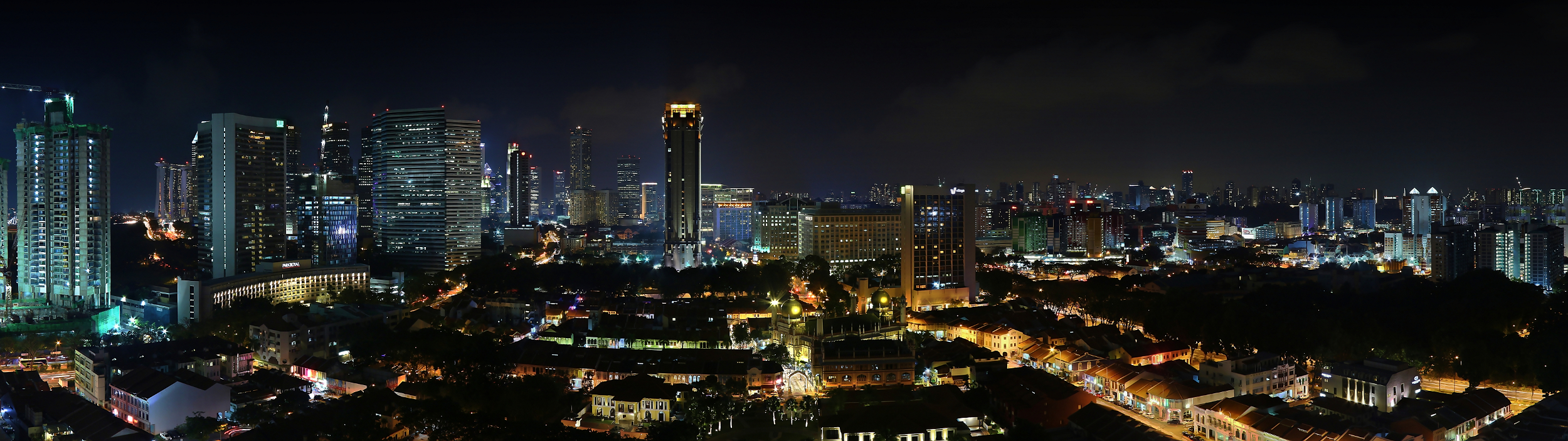 this is a picture of the lights on city buildings at night