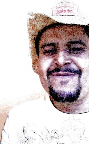 a portrait of a man wearing a straw hat