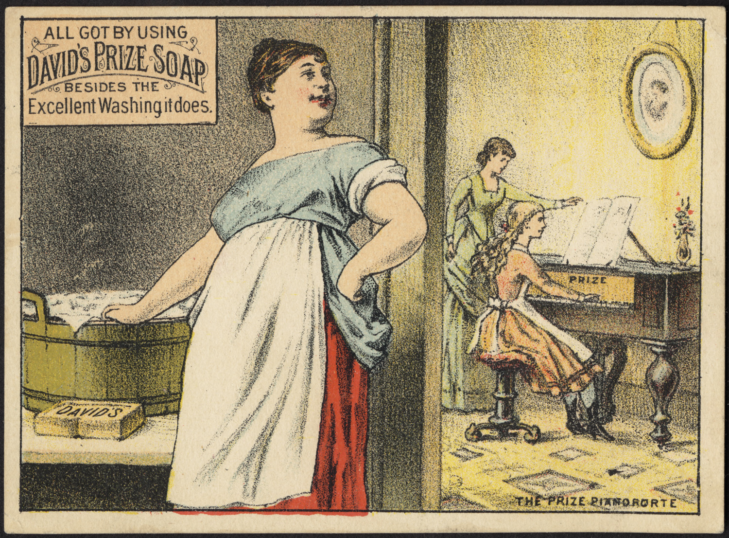 an old fashioned cartoon showing a woman in dress looking in the mirror