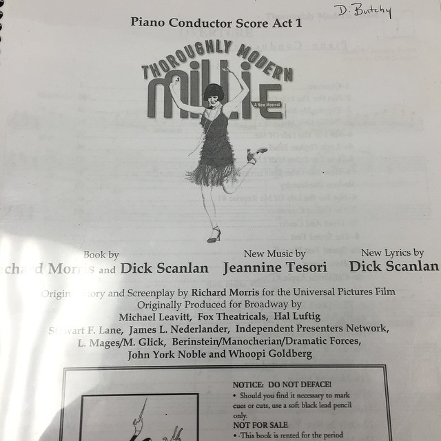 a sheet with a program for musical play on it