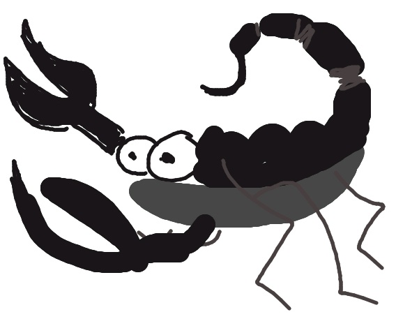 an black and white image of a crab on a white background