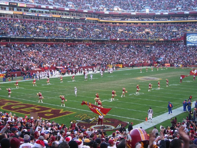 a large football game on a professional field