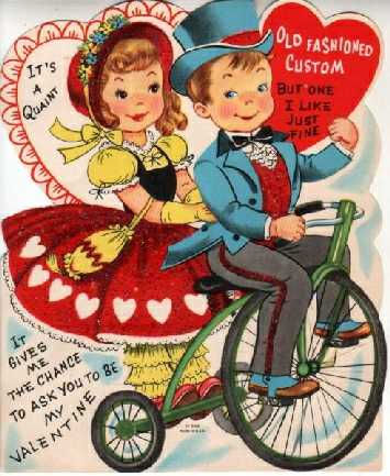 a vintage valentine greeting with the words old fashioned valentine