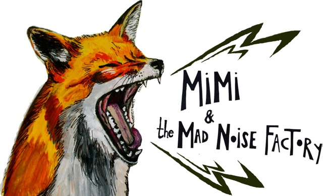 an illustration of a red fox screaming