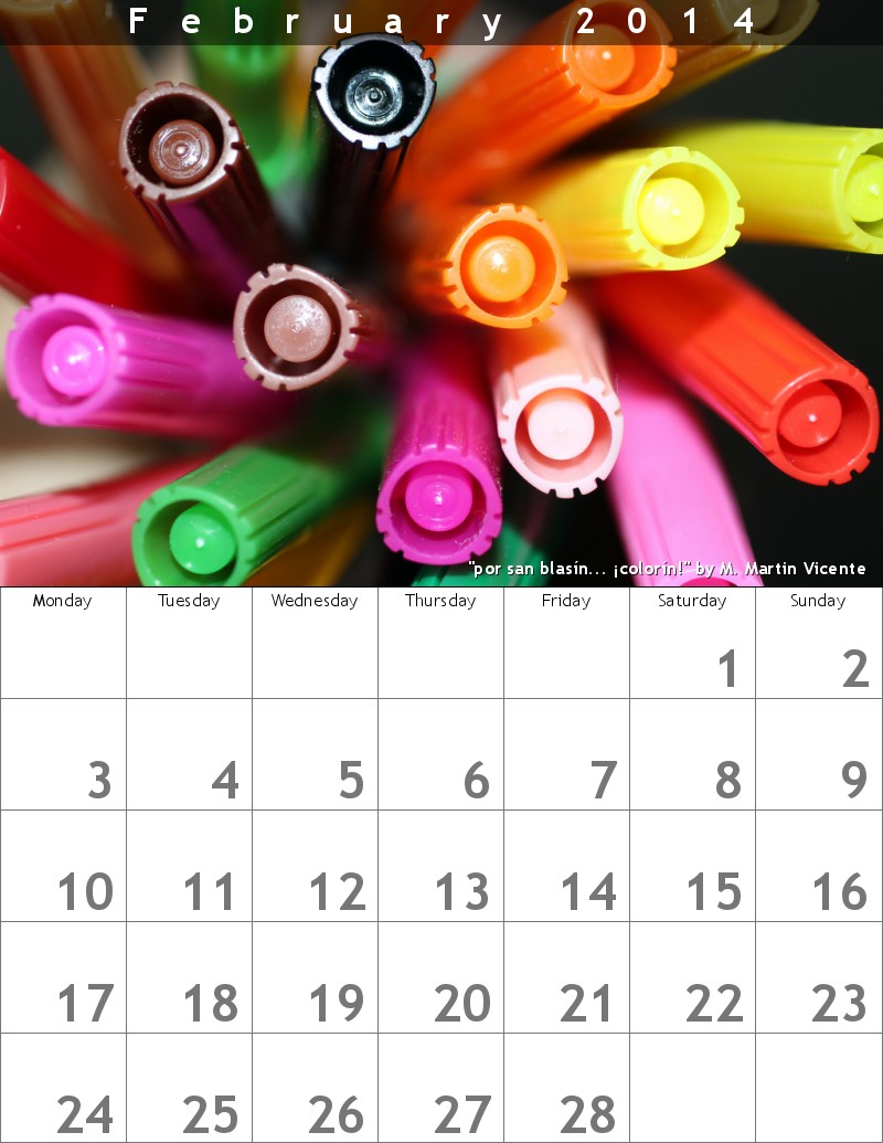 a po of a calendar that has many markers all over it