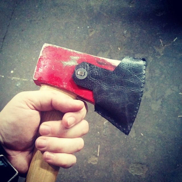 this axe is very old but used with new wood