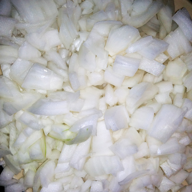 a large group of onions are chopped in the bowl