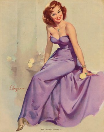 a woman in a purple dress with a flower