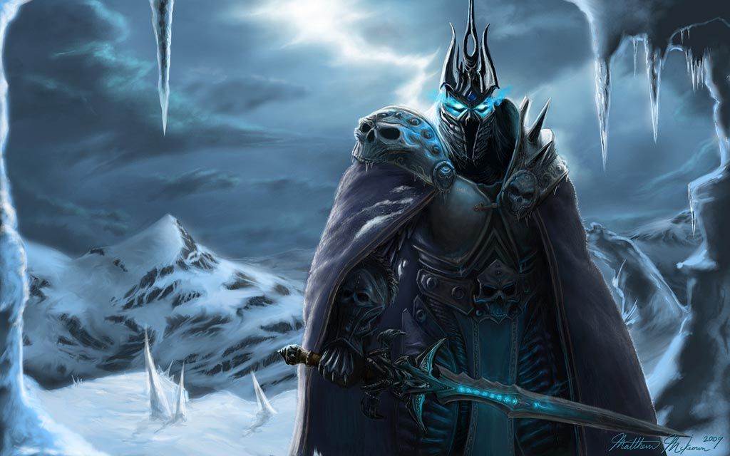 an illustration of a warrior wearing a black cloak with a glowing sword