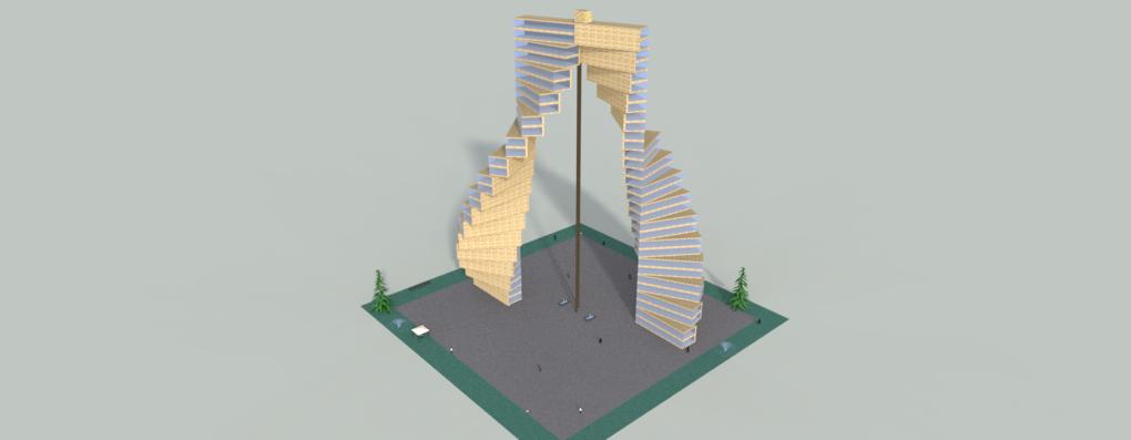the structure is being used for display in this animation