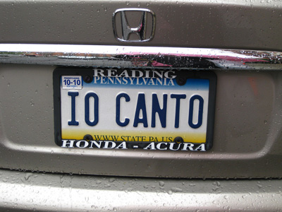a close up view of a license plate on a honda accord