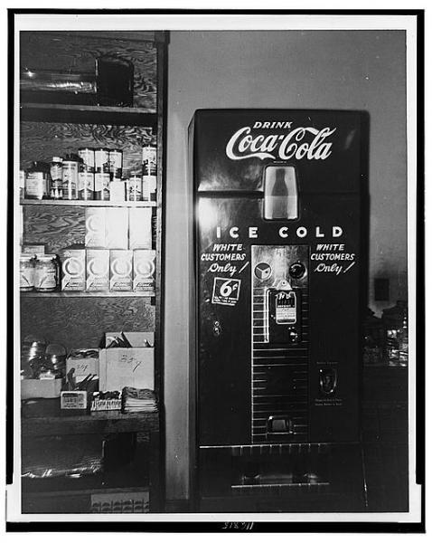 vintage pepsi machine in black and white pograph