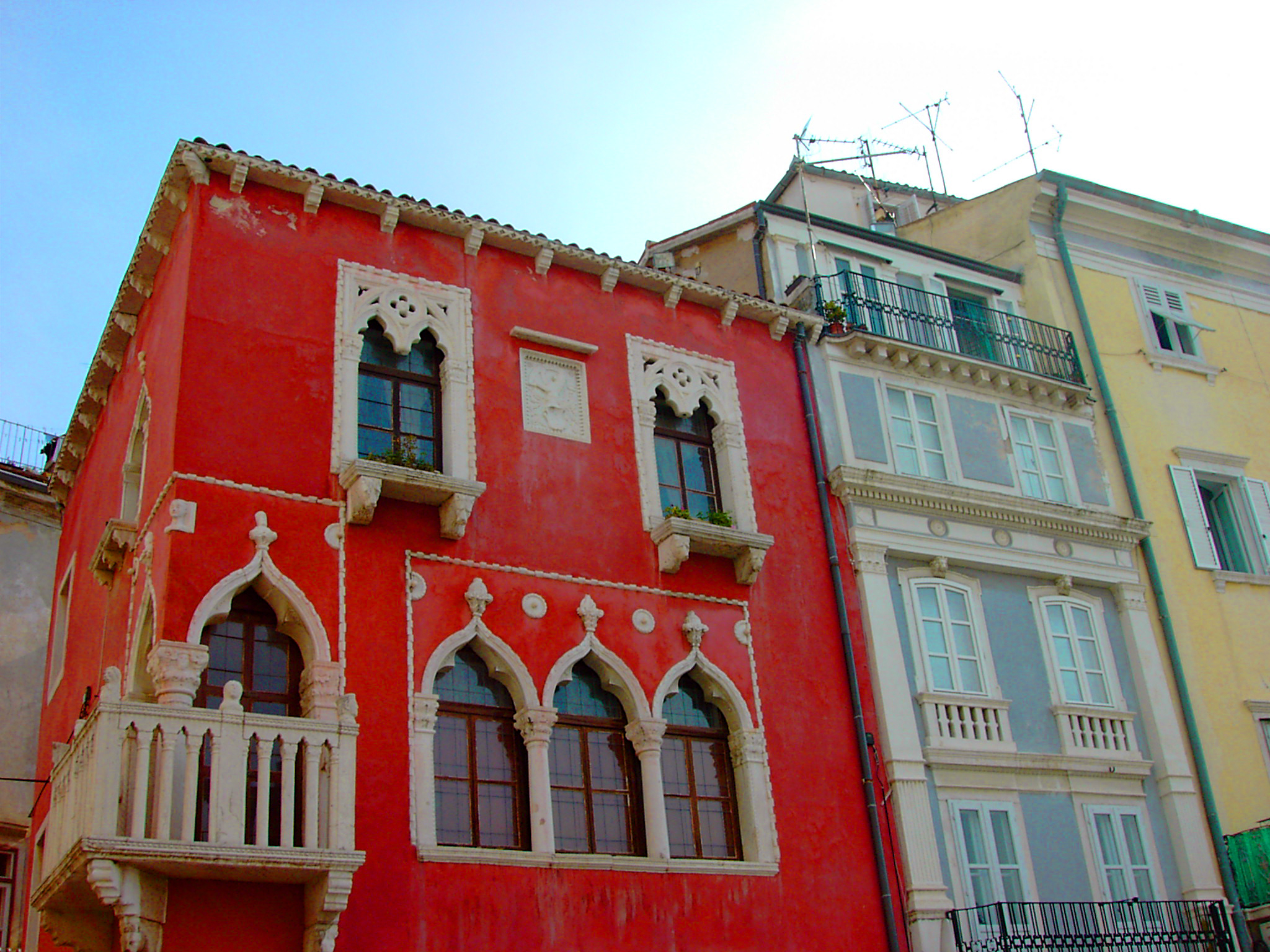 an ornate building in europe painted bright colors