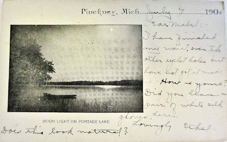 a handwritten letter on a page from a mcript shows the painting tree at the end of the image