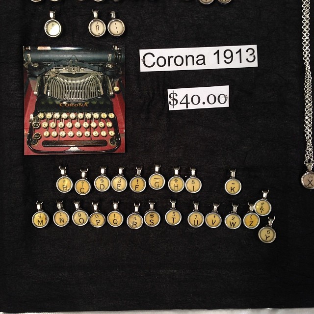 some typewriters have gold coins attached to them