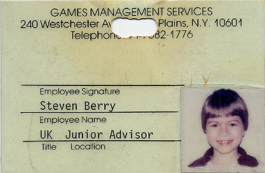 a fake id card with an unknown child's name