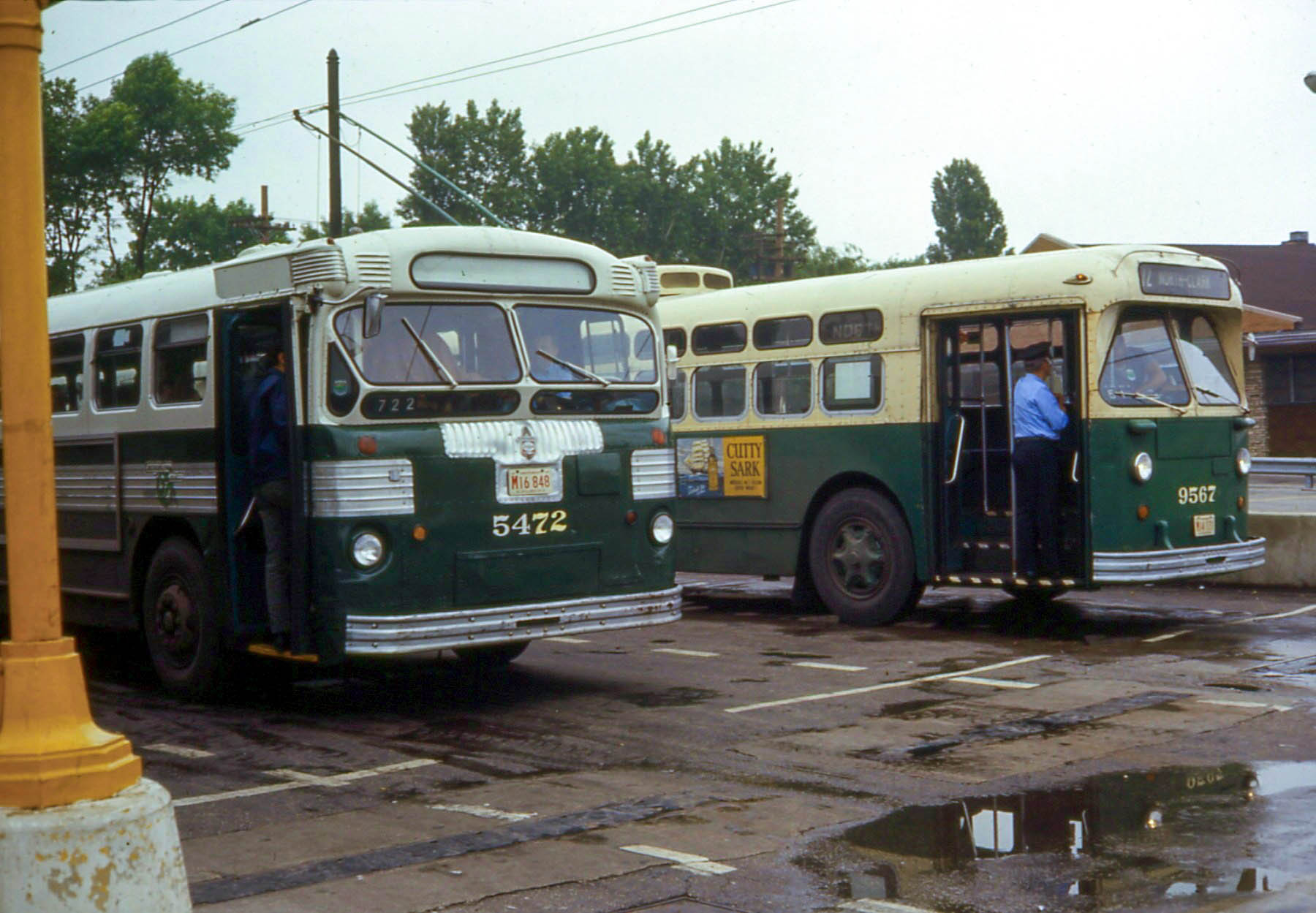 three buses parked side by side in a parking lot