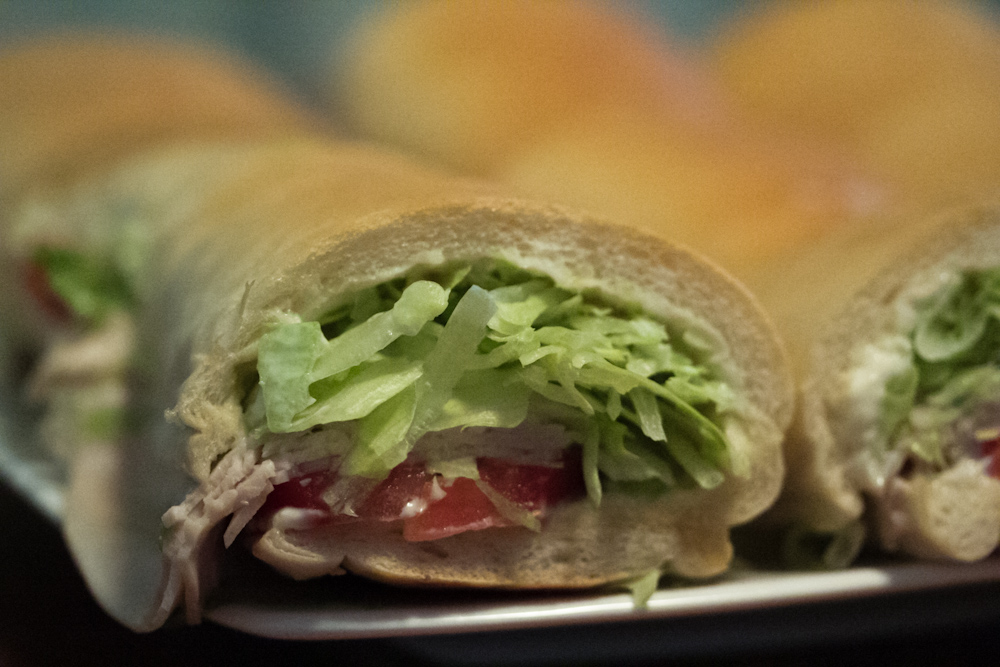 several sub sandwiches are shown on a plate