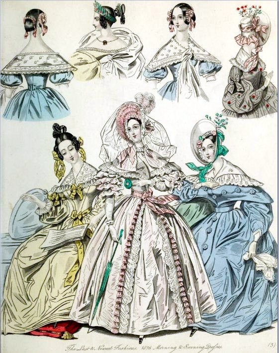 a series of vintage fashion illustration from the 1900's