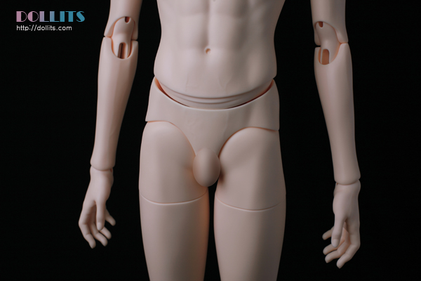 an  male mannequin wearing a tight thong