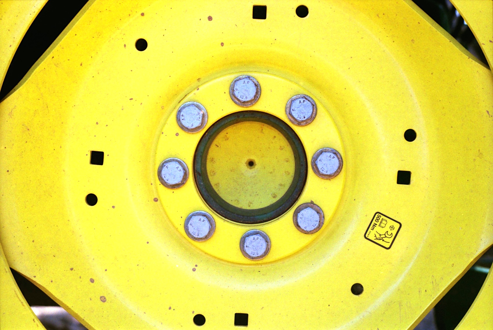 a close up view of the center of a yellow object