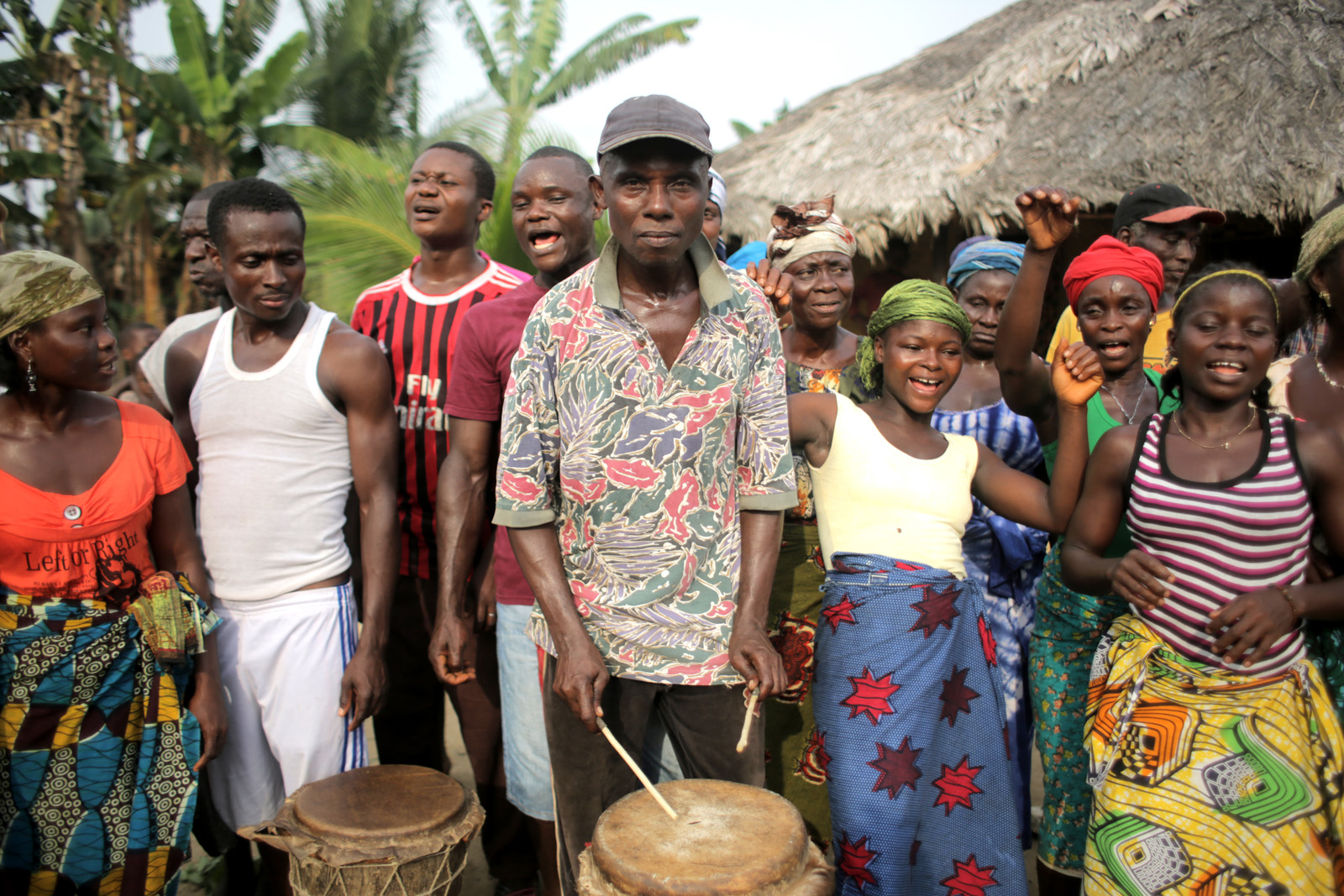 the group of people are posing for a picture