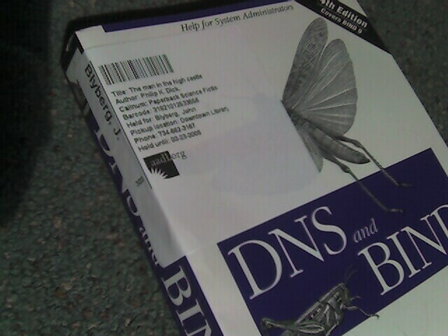 the front of a book titled dns and bingng