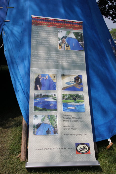 a sign with several pos showing the various ways to set up a tent