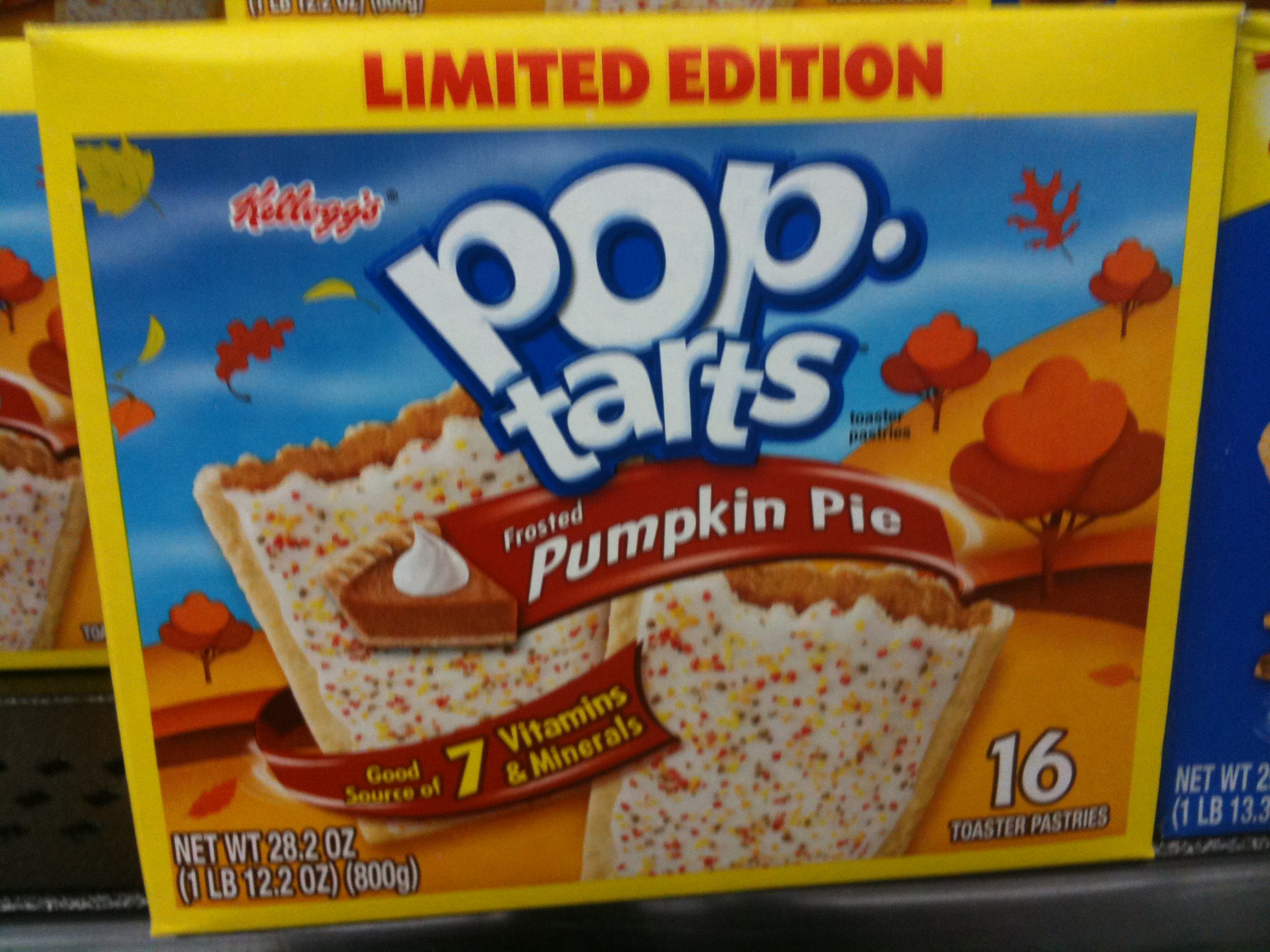boxes of pop tarts with pumpkin pie inside