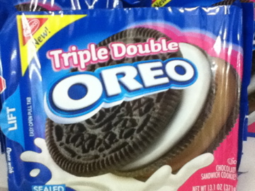 two oreos in a package on the counter
