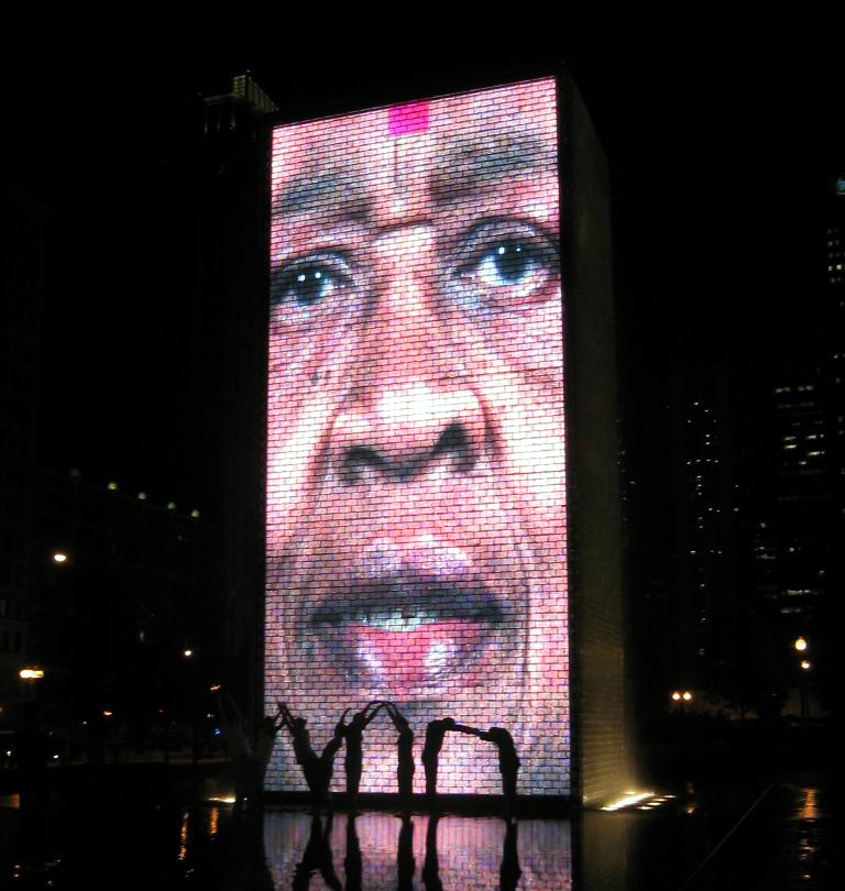 the huge advertit shows an image of martin luther luther king