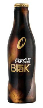 a coca cola bottle with gold cap on the bottom