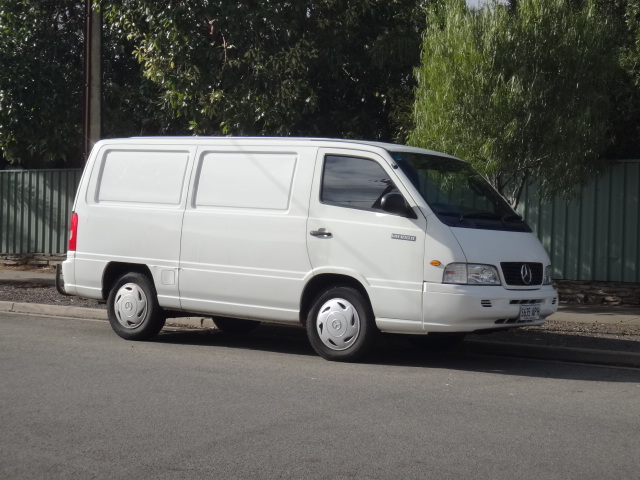 a small van parked by the side of a road