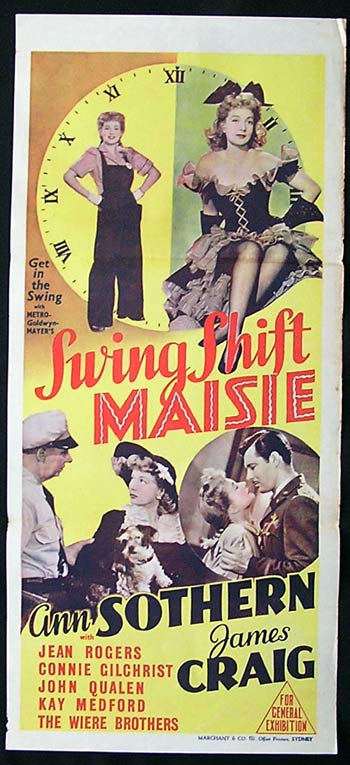 a poster that reads swinging  and maisie
