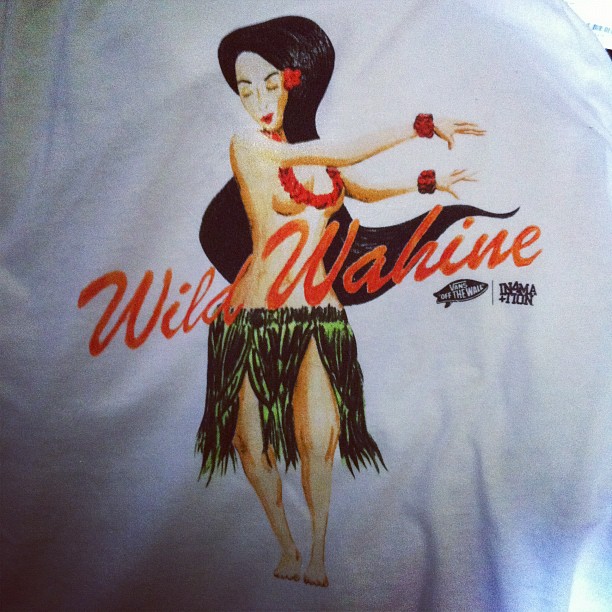 an advertit featuring a native woman on a t - shirt