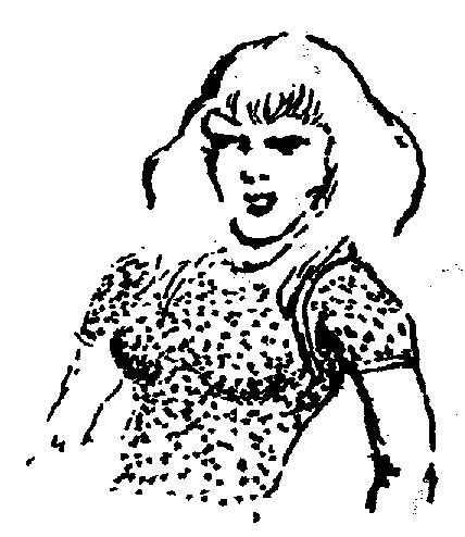 the old drawing of a woman with a little girl in her arms