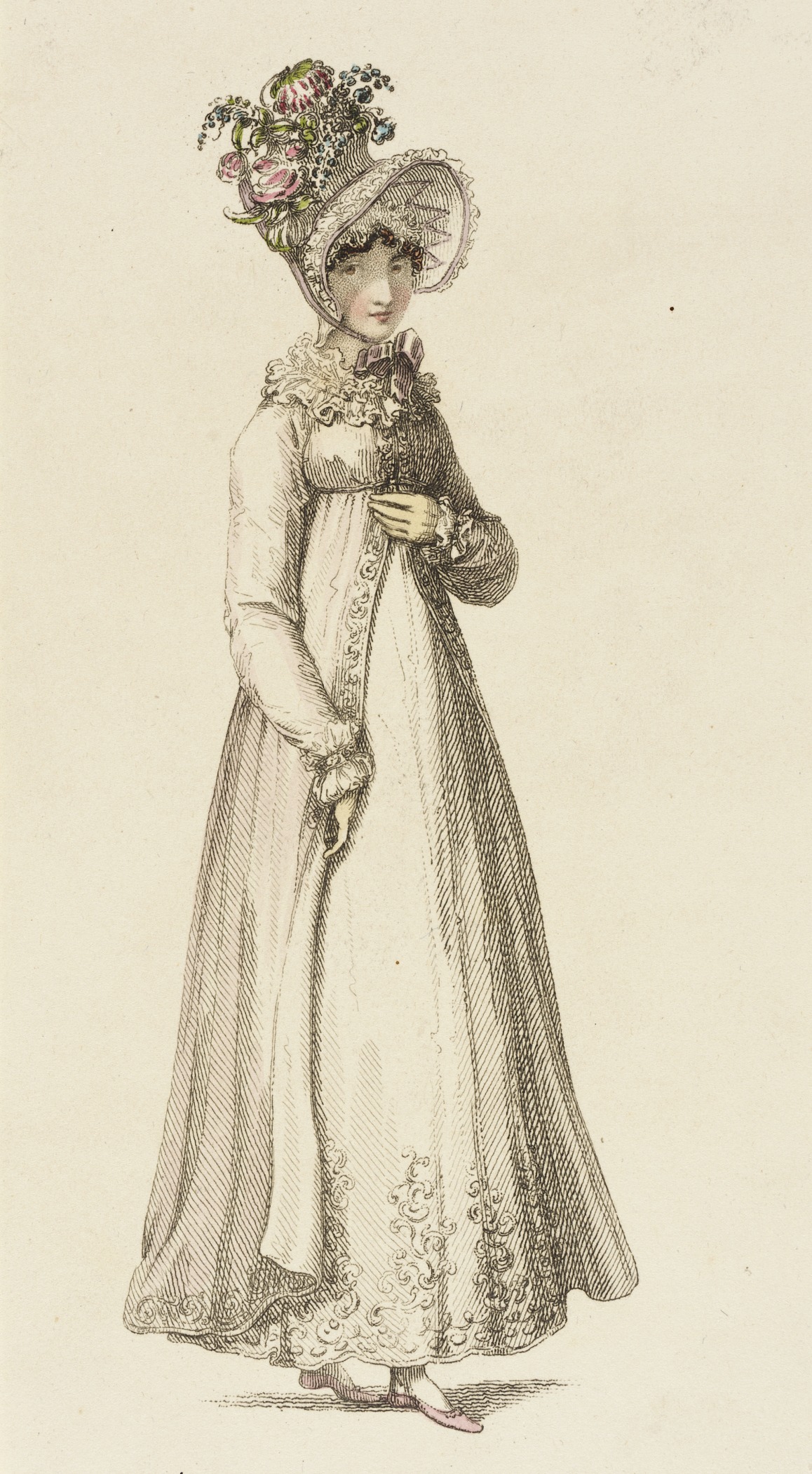 a woman wearing a dress with lace on top, holding a dog