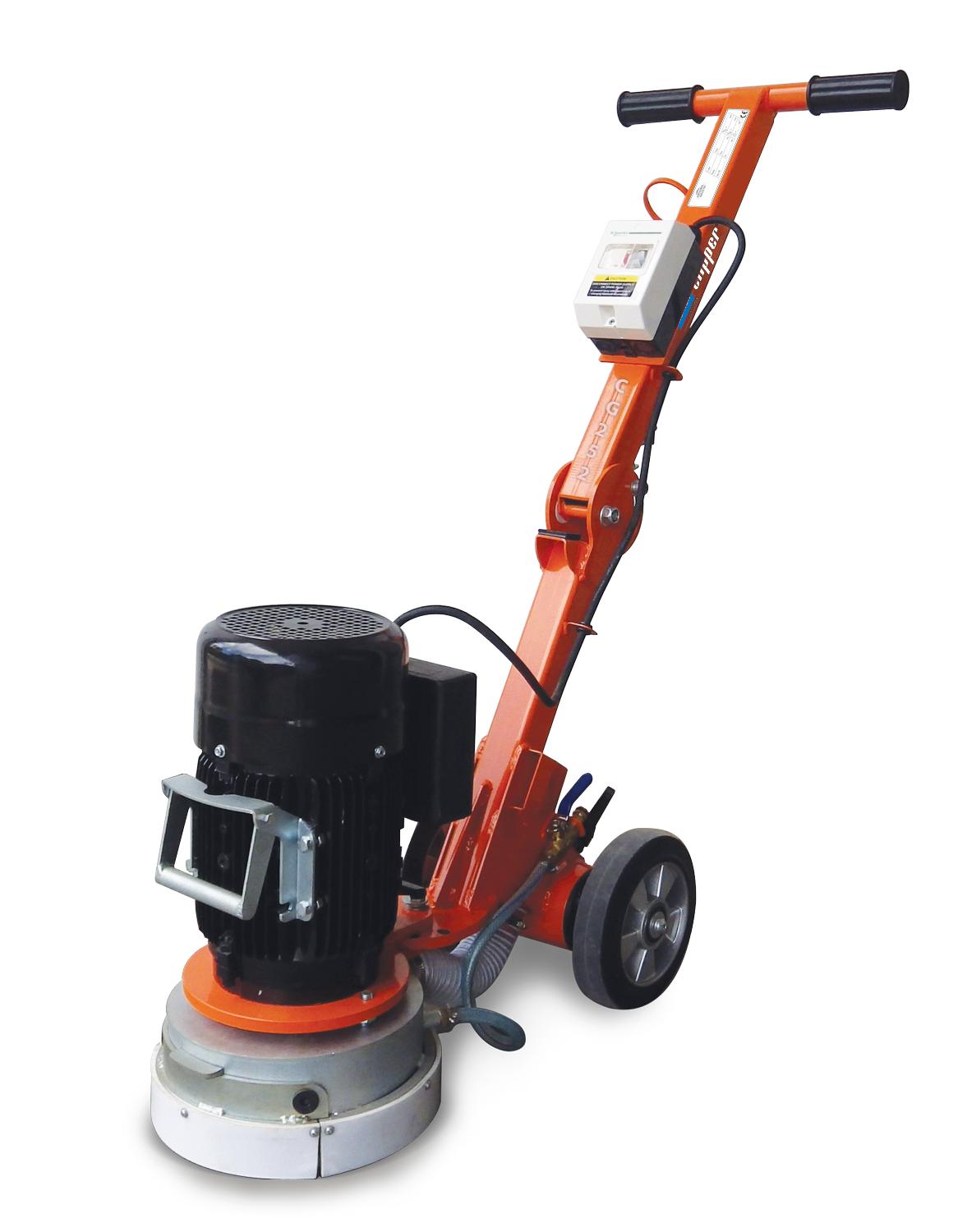 a hand truck with wheels and an electric motor