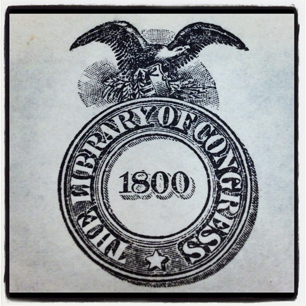the seal has an eagle and is printed in black