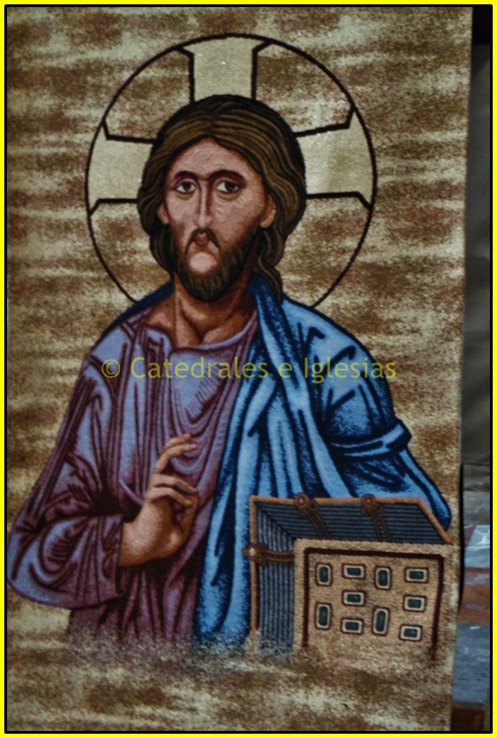 the icon of jesus with his finger
