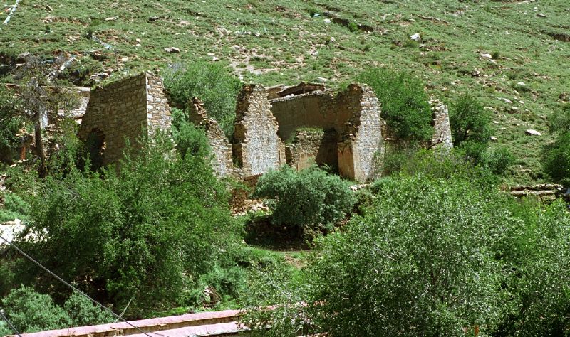 there are many ruins scattered throughout the field