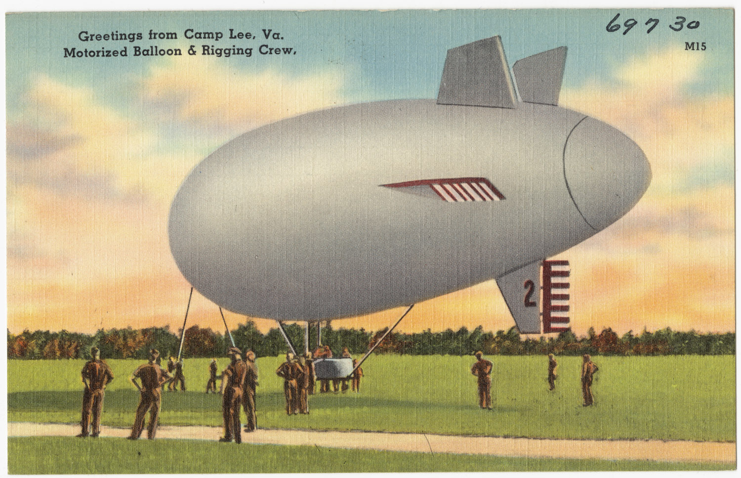an older vintage postcard depicting a giant, white - colored, flying ship