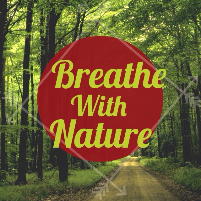 a po with the words breathe with nature printed on it