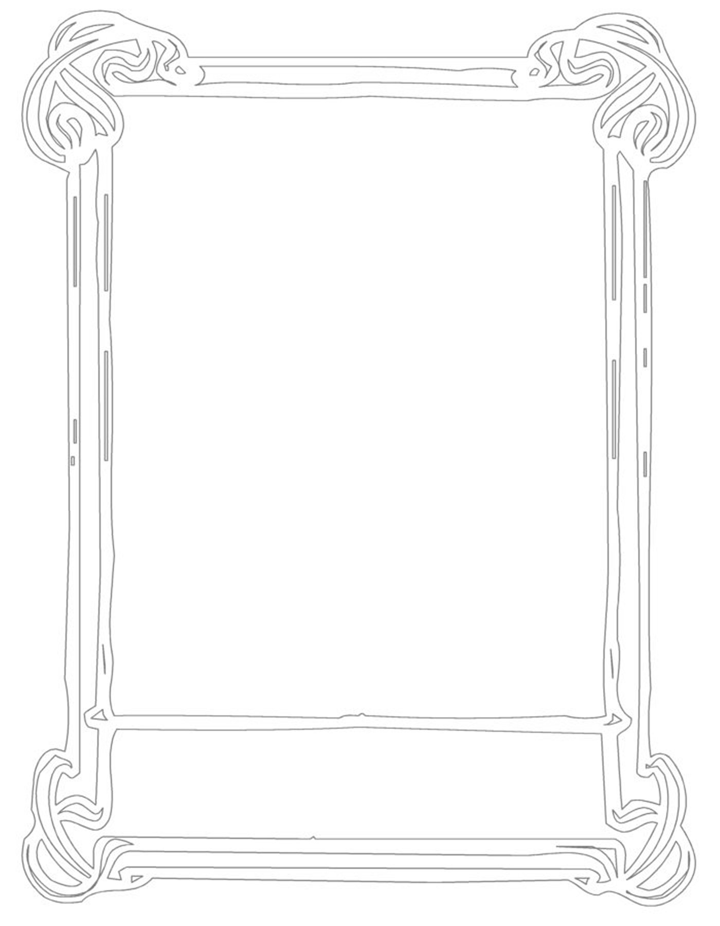 a black and white po frame with an ornate design