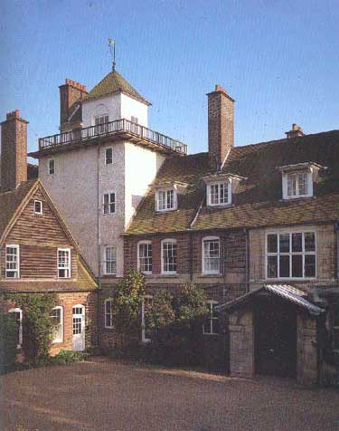 the house has many chimneys with one story