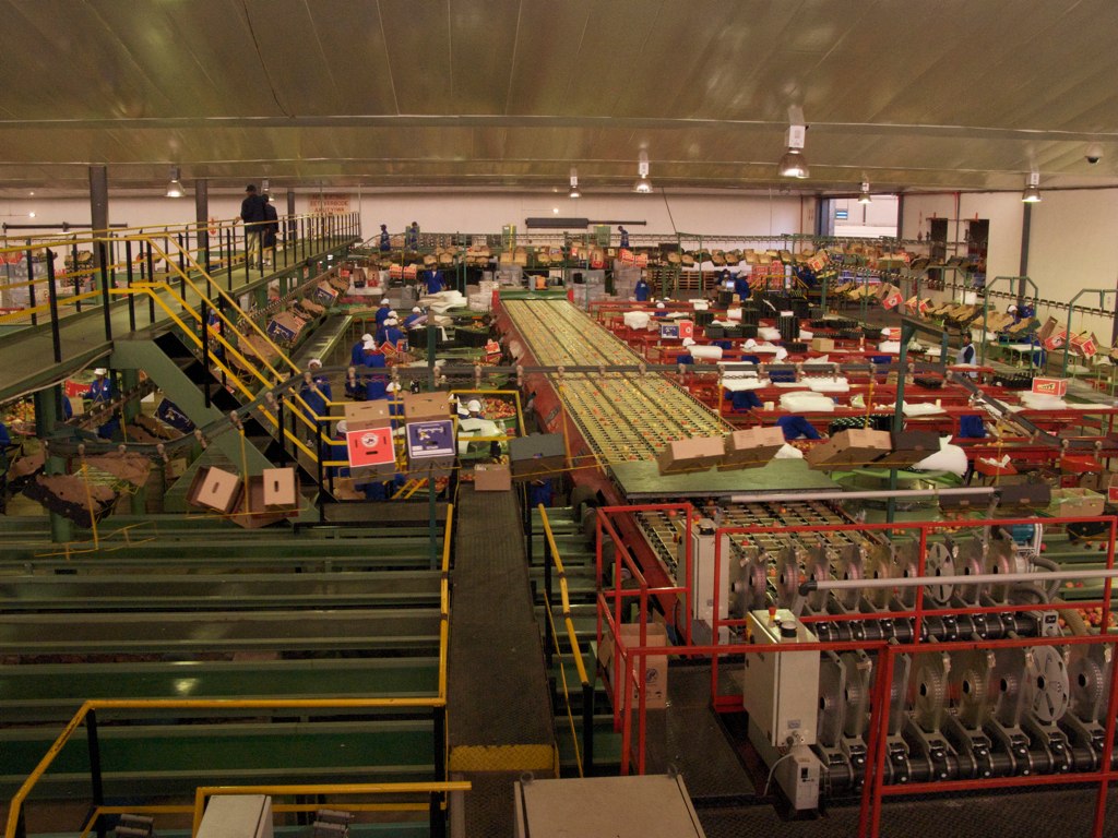 the inside of a factory with lots of machines