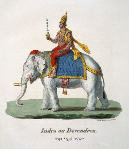 an illustration depicting an elephant with a man on it's back