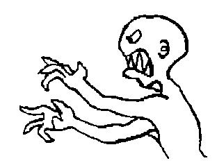 a line drawing of a football player getting the finger out of another player
