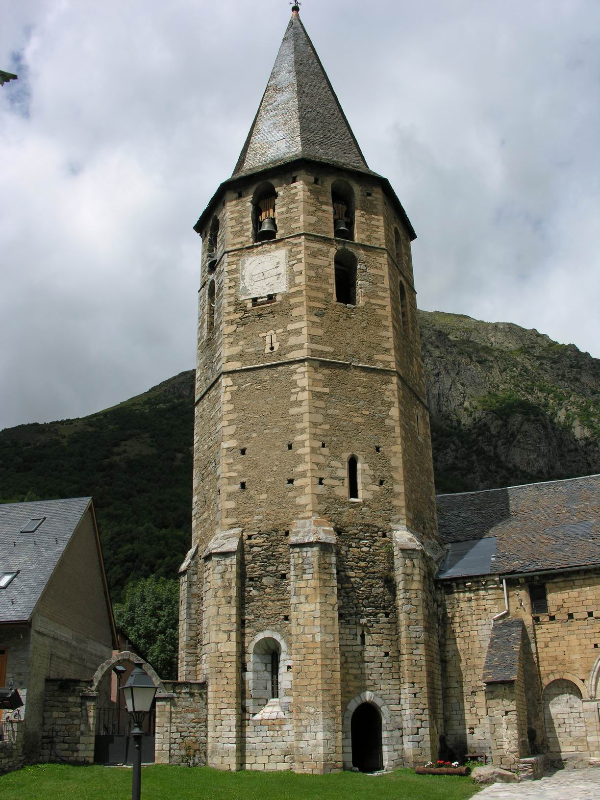 a large church with a bell tower at the bottom